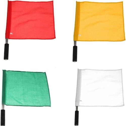 Hot Sale Athletic Handheld Flag Referee Football Soccer Hocky Lineman Flag Hand Flag Competition Flag Sports Accessory