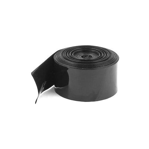 29.5mm/18.5mm PVC Heat Shrink Tubing Black 10m 33ft for 18650 18500 Battery