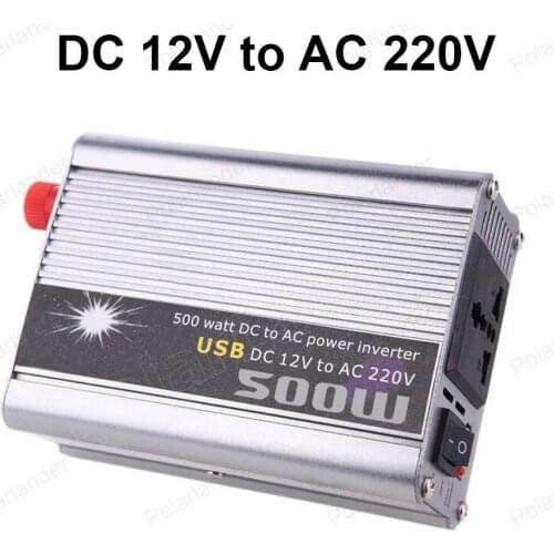 Transformer DC 12V to AC 220V Car 500W USB Charger modified sine wave Vehicle Power Supply Switch