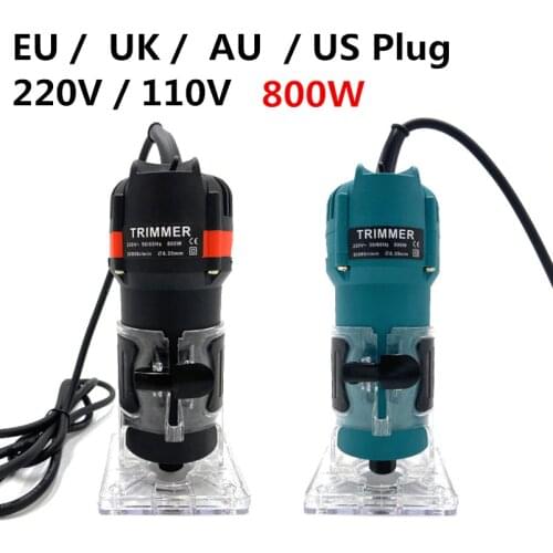 New Electric Trimmer Hand Trimmer Router Laminate Edge Trimmer 1/4" Wood Router Woodworking Milling Engraving Slotting Machine