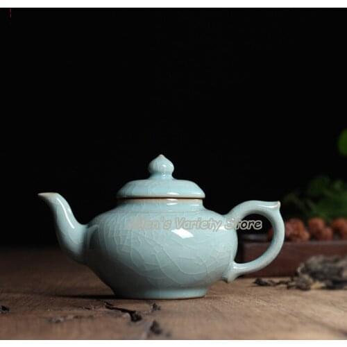Vintage Kungfu tea set Antique teaset Chinese Pots Longquan Celadon Ceramic pottery pot China Teapot Porcelain teakettle Kettle