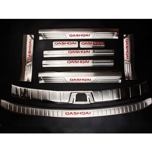 High quality stainless steel rear bumper Scuff Plate Sill Cap/door sill door sill for Nissan Qashqai J11 2016-2017