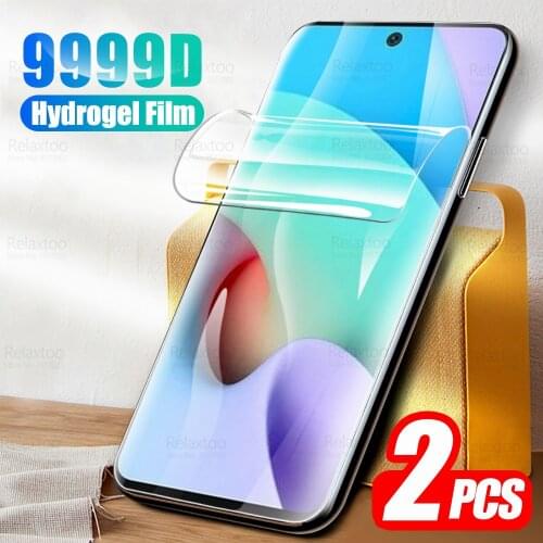2pcs Full Curved Hydrogel Film For Xiaomi Redmi 10 Protective Film For Redme 10 Redmi10 Soft Screen Protector Not Tempered Glass