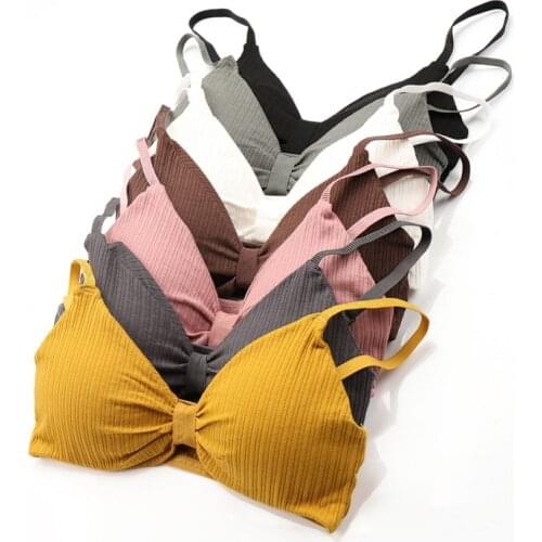 Sexy Push Up Women Bras Intimates Female Tube Tops Underwear Wire Free Bra Cotton Tubes
