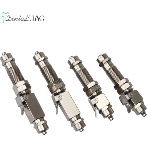 2Pcs Stainless steel Dental Air Water Quick Connector For Dental Ultrasonic Scaler EMS Woodpecker