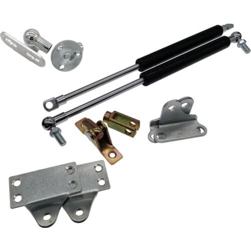 2PCS 18*8 Rod Stroke 100mm Gas Spring 50N-500N/5kg-50kg Cupboard Hinges Gas Spring Force lift support Hole Center Distance 280mm