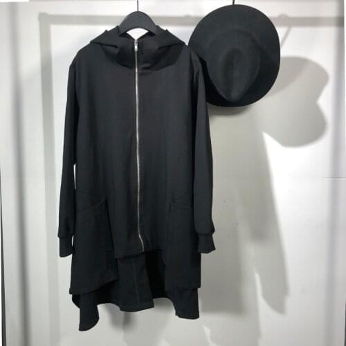 20ss Owen seak Men Hoodies Sweatshirts Gothic Oversized Dark Spring Autumn High Street Wear Hip Hop Japanese Black Long Hoodies