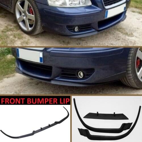 For Volvo S60R V70R CUPRA R Front Bumper Lip Universal 3pcs Diffuser Black Bumper Lip Spoiler Body Kit Tuning Protector Quality