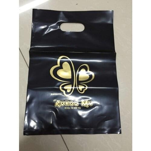 450*550mm(17.8' *21.6')plastic gift bags free logo packaging white bags /brand logo bag/plastic shopping bags customized