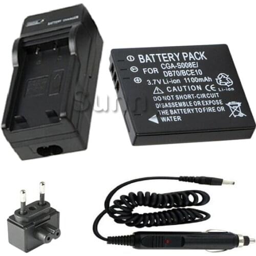 Battery + Charger For Ricoh Caplio R6, R7, R8, R10, CX1, CX2 Digital Camera