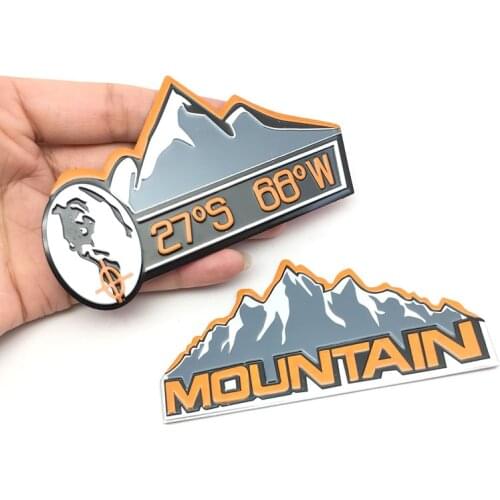 Car Styling 3D Aluminium 3D 4X4 Mountain Car Body Rear Trunk Emblem Stickers For Truck Decal SUV JEEP Pickup DMAX Navara