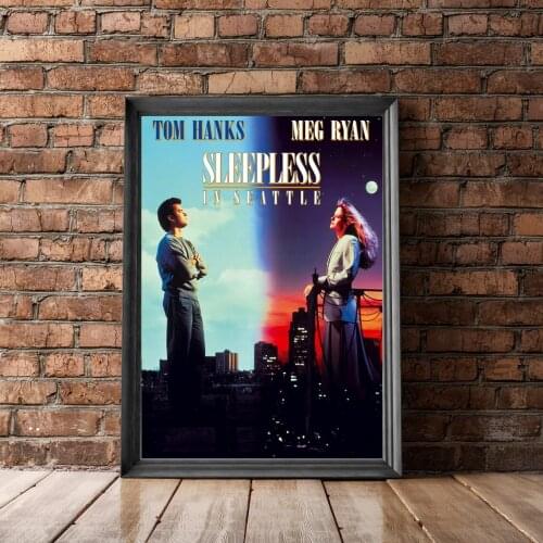 Sleepless in Seattle (1993) Poster Tom Hangs and Meg Ryan Movie Print Art Gift
