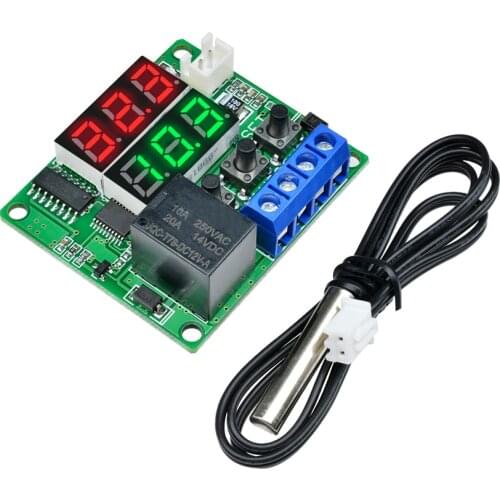 DC 12V XH-W1219 Dual LED Digital Display Thermostat Temperature Controller Regulator Switch Control Relay NTC Sensor Module