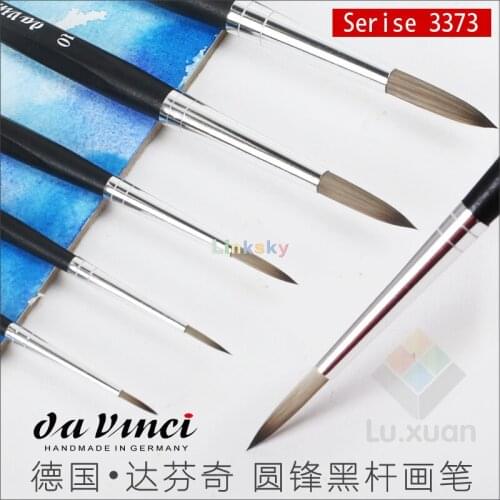 Da Vinci Nails Series 3373 Gel Technique Nail Brush,,Professional Art supplies Round Elastic Synthetic with Easy Grip Handle