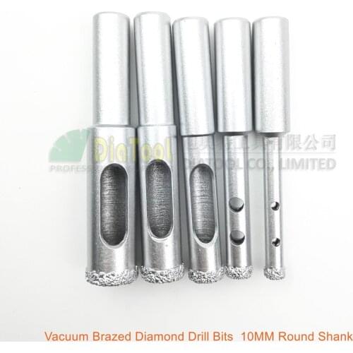 DIATOOL 5pcs(6mm+8mm+10mm+12mm+14mm)Diamond Drill Bit Vacuum Brazed Drilling Core Bit Hole Saw For Granite Stone Ceramic Masonry