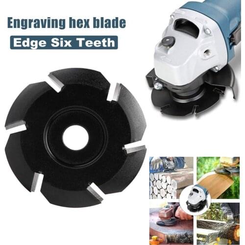 6 Teeth 16mm Wood Carving Disc High Hardness Angle Grinder Accessories Wood Shaping Wood Carving Woodworking Tools In Stock