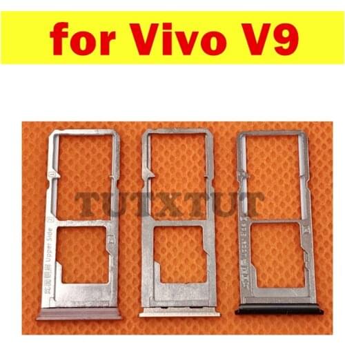 For Vivo V9 Card Tray Holder SIM Card SD Card Slot Holder Adapter for VIVO V9 Repair Spare Parts