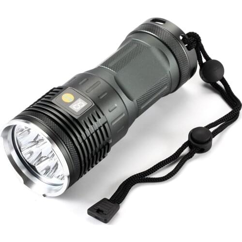High lumens Led Flashlight 8x XM-L L2 Super Bright LED Torch Waterproof Camping Torch & 4x18650 batteries + Charger