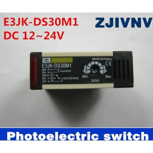 Photoelectric switch E3JK-DS30M1 DC 12~24V, 90-250vac Diffuse reflection infrared switch photoelectric sensor free shipping