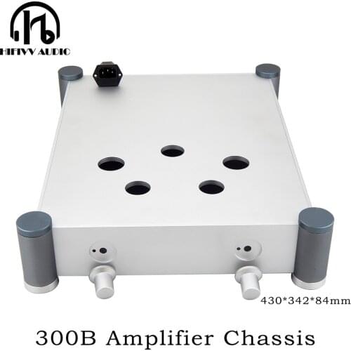 HIFI 300B tube amp case Aluminum Chassis for 300B tube amplifier Aluminum enclosure 300B chassis (W342mm H84mm D430mm )