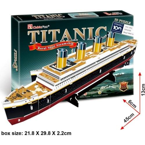 Jgsaw Ship Titanic Model Puzzles Assembling Paper Building Block Cardboard Toys For Adults Children Kids Games Educational Toys