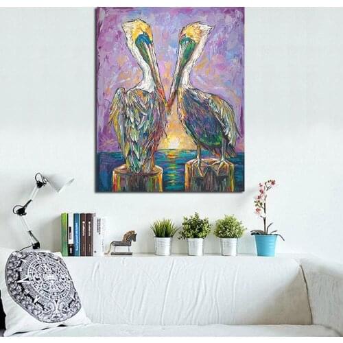JQHYART Abstract Animal Oil Painting Home Decor Canvas Modern Paintings On Canvas Prints Wall Painting Picture No Frame