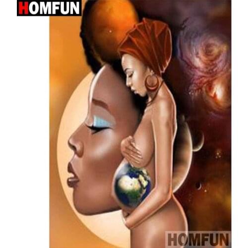 HOMFUN Full Diamond "Woman character" DIY 5D Diamond Painting Cross Stitch Home Decor Picture Of Rhinestone Handmade A26170