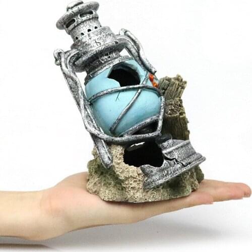 Lamp Aquatic Decorations Creative aquarium design fish tank decoration, pagoda house pavilion view