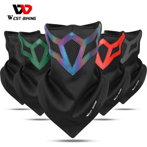 WEST BIKING Winter Cycling Half Face Cover Windproof Fleece Warm Breathable Running Outdoor Sport Headwear Men Women Bike Mask