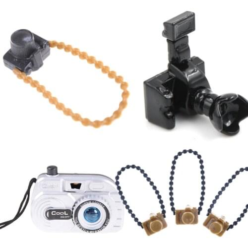 Fashion Super Cute Mini Doll DIY Camera for Dolls Accessories as for BJD Toys Children Educational Plastic Gift For Baby