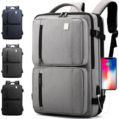 Scione Waterproof Mens Travel Bag Fit 21 Inch Laptop Backpacks USB Multifunctional Backpack Large Capacity Back Pack Male bag