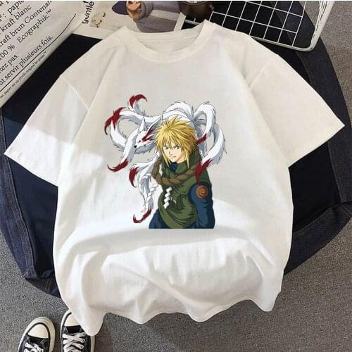 Naruto Clothes Kawaii Namikaze Minato Print T-shirt Kids Cartoons Funny Manga Anime Casual Clothing Child Tshirt Toddlers Tees