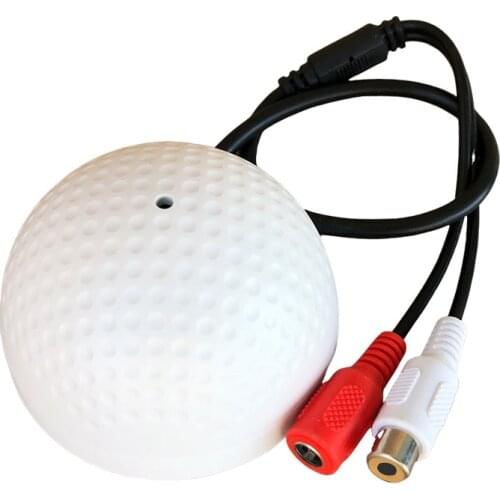OwlCat Golf Shape Audio Pickup Microphone High Sensitivity DC6V-12V Audio Monitoring Sound listening device for Security Camera