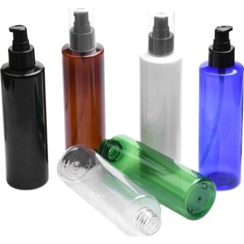 200ML X 30 Empty Lotion Cream Pump Plastic Flat Shoulder Bottle PET Cosmetic Packaging Container Treatment Pump Dispenser