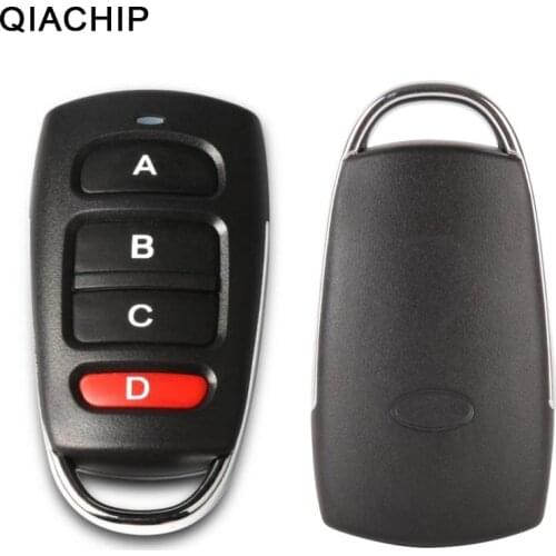 QIACHIP Universal Wireless 4 Buttons 433MHz RF Transmitter Remote Control For Gate Garage Door Opener Learning Code Key Fob DIY