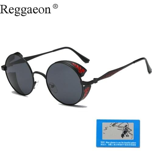 Luxury Baroque Carved Round Sunglasses Polarized Steampunk Lace Sun Glasses Women Polaroid Goggles lentes de sol mujer