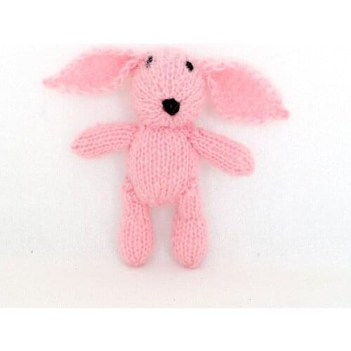 Pink Bunny Toy props Newborn Rabbit doll Stuffed Animal Baby Cute Animal Teddy bear Toy for Photography props