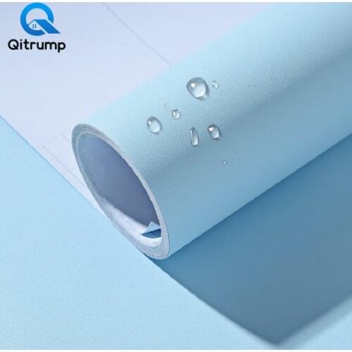 Self Adhesive Vinyl Wall Sticker Matt Pure Color Waterproof Wallpaper for Living Room Bedroom Walls Decorative PVC Contact Paper