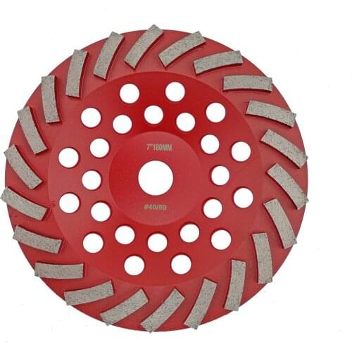 SHDAITOOL 180MM diamond Segmented grinding Turbo cup wheel for Masonry concrete and Diameter 7" diamond material,grinding discs