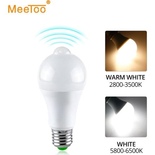 LED PIR Motion Sensor Lamp E27 B22 220V 110V Novelty Automatic ON/OFF LED Bulb Light Human Body Movement Detector Night Lights