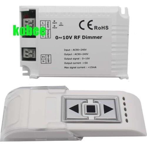 LED RF DIMMER,DM015 High Voltage 0-10V 1 Channel Trailing Edge Dimming 3 Key with Remote LED RF Dimmer Control