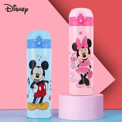 Disney Mickey Cartoon Stainless Steel Thermos Coffee Mug Insulated Cup 500ml Travel Vacuum Flasks Thermocup for Camping Hiking