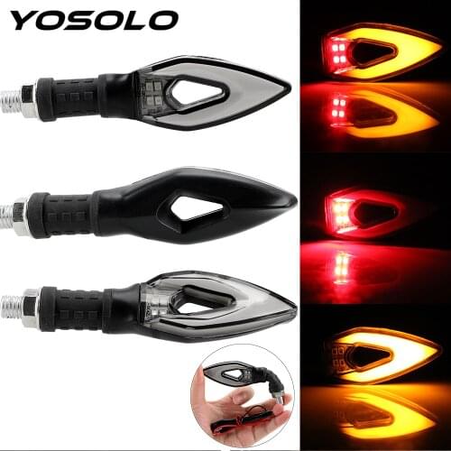YOSOLO 2Pcs/set Universal Motorcycle Turn Signals Light Turn Indicator Lamp Tail Light Motorbike Accessories