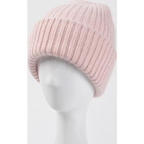 Women Hat Winter Angora Knit Beanie Autumn Warm Skiing Accessory For Teenagers Sports Outdoor