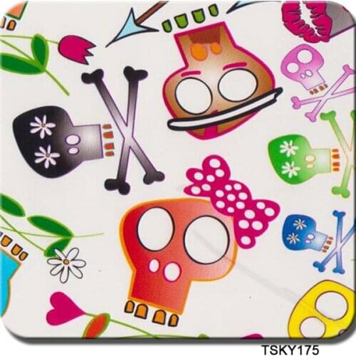 0.5*10m CSKY175 0.5m 5Sqm Skulls Liquid Print Film Liquid Image Hydrographic Film Water Tranfer Print Liquid Print Film