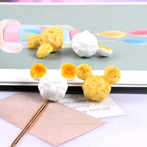 10pcs Resin Artificial Popcorn Charms Cabochon Scrapbooking For Photo Props Earrings Jewelry DIY Slime Components Doll House Toy