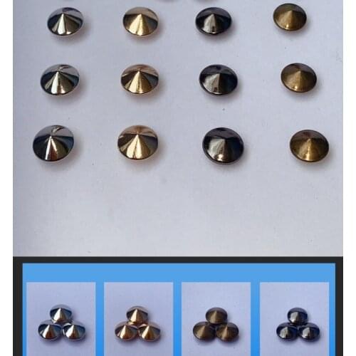 1000set/bag Metal Cone Steel Rivet Metal Spike Studs Leathercraft DIY Fashion Biker Rapid Punk Rock