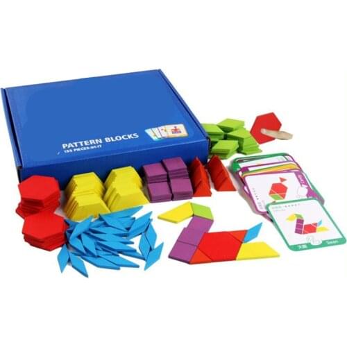 155pcs Wooden Jigsaw Puzzle Board Set Colorful Baby Educational Wooden Toy for Children Learning Developing Toys