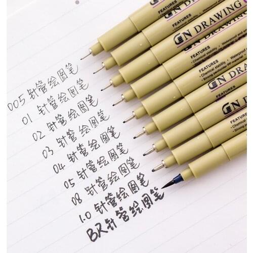 6/9pcs/set Sakura Same Type Pigma Micron Pen Needle drawing Pen Lot 005 01 02 03 04 05 08 Art Markers