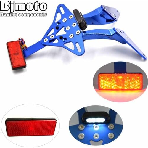 BJMOTO For Yamaha t max 530 2013 2014 2015 2016 Motorcycle Licence Plate Holder Number Plate Hanger Tail Tidy Bracket with Light